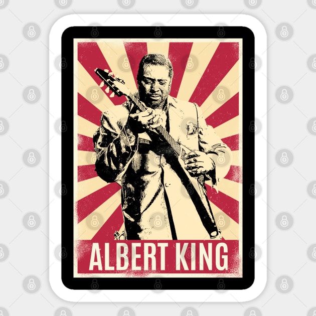 Retro Vintage Albert King Sticker by Play And Create